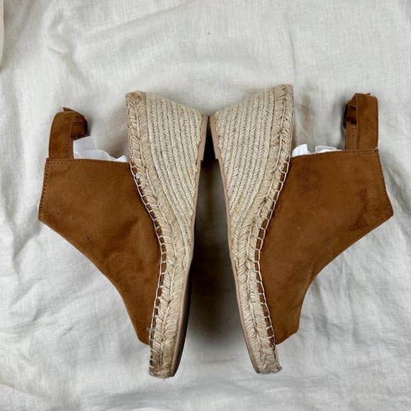Gap Espadrille Braided Wedge Heel Open Peep Toe Summer Shoe Size 9 - Picture 4 of 10